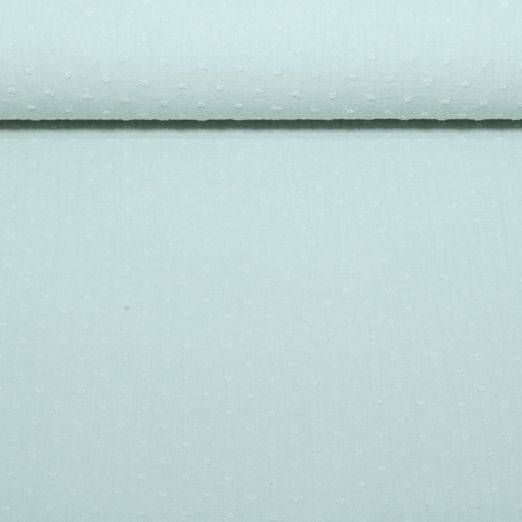 Gaze de coton plumetis - Vert menthe Uni