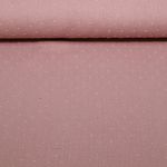 Gaze de coton plumetis - Vieux rose Uni