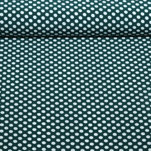 Chiffon - Punkte Polka Dots Grün Weiß