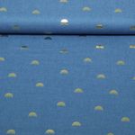 Blusenjeans - Foil Print Regenbogen Hellblau