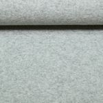 Wollfleece Merino - Uni Hellgrau Melange Mulesingfrei