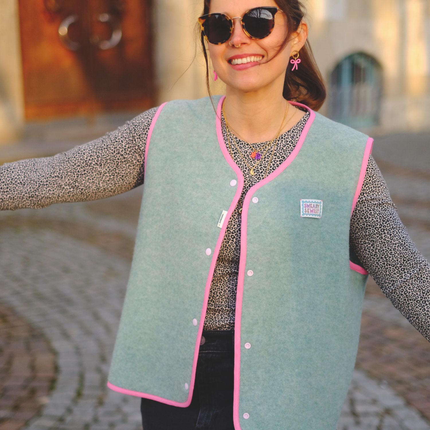 Wollfleece Merino - Uni Mint Melange Mulesingfrei-1 Wollfleece Merino - Uni Mint Melange Mulesingfrei-1