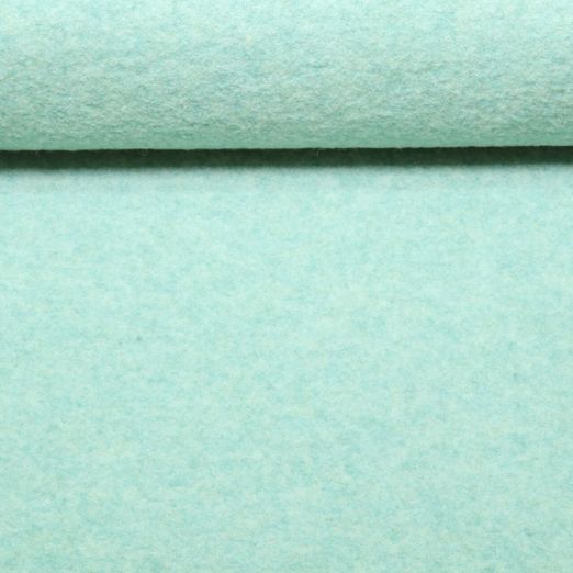 Wollfleece Merino - Uni Mint Melange Mulesingfrei