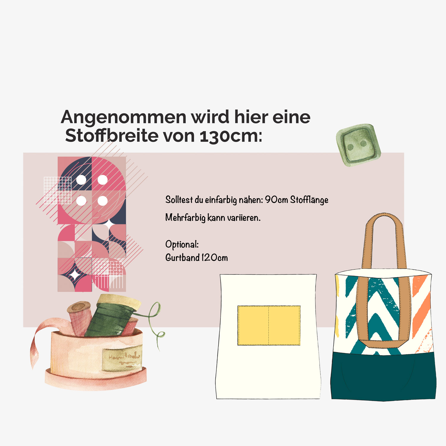 Freebook - einfache Tasche - Schnittmuster eBook-1 Freebook - einfache Tasche - Schnittmuster eBook-1