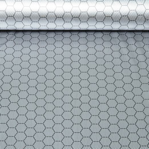 Tissu de doublure thermique - Thermo-isolant Réfléchissant Nid d’abeille Argenté Noir