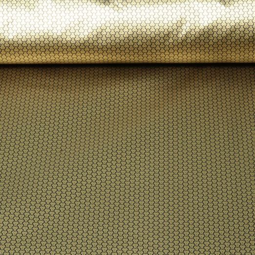Tissu de doublure thermique - Thermo-isolant Réfléchissant Graphique Doré Noir