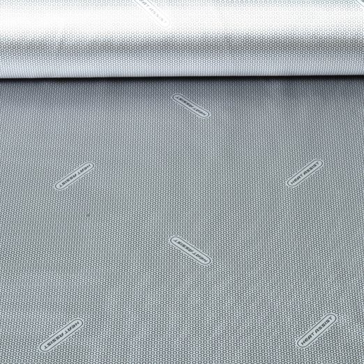 Tissu de doublure thermique - Thermo-isolant Réfléchissant Points avec logo Argenté Noir