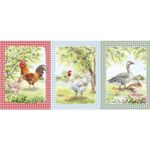 Panneau toile canevas - Poules et canards Multicolore Panneau toile canevas - Poules et canards Multicolore