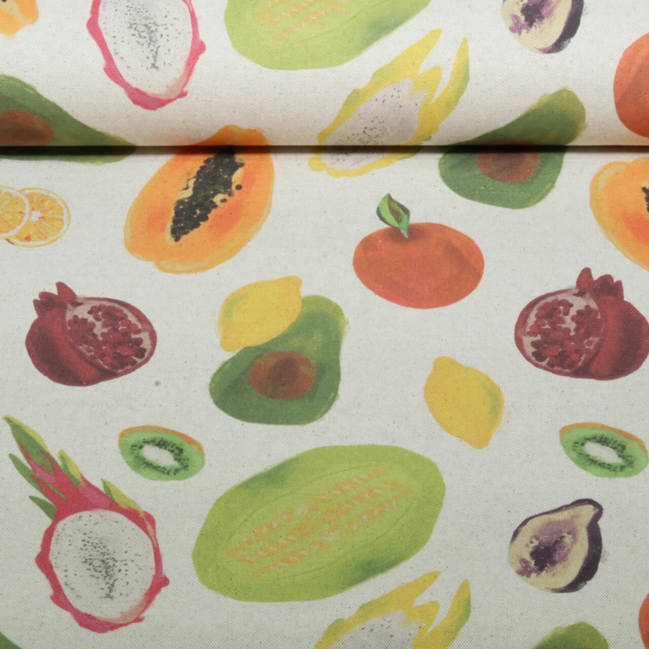 Toile canevas - Aspect lin Impression digitale Fruits Naturel-0 Toile canevas - Aspect lin Impression digitale Fruits Naturel-0