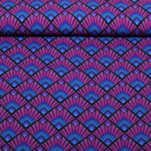 Viscose - Digital Graphique Bleu marine Viscose - Digital Graphique Bleu marine