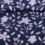 Satin - Digital fleurs bleu marine Satin - Digital fleurs bleu marine