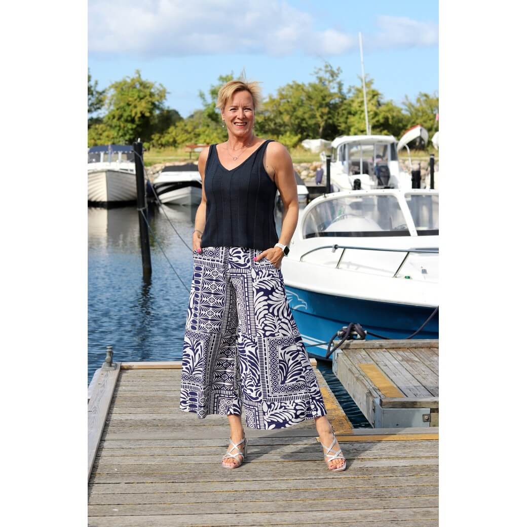 Tissu pour robes et chemisiers - Stretch Patchwork Navy-1 Tissu pour robes et chemisiers - Stretch Patchwork Navy-1