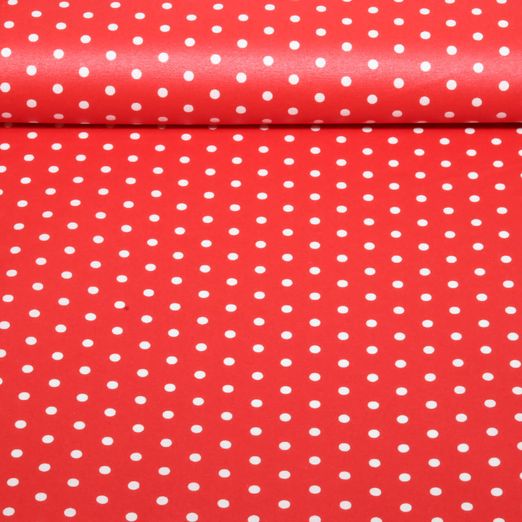 Coton enduit - Pois Rouge