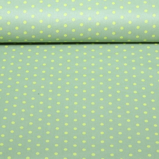 Coton enduit - Pois Vert sauge