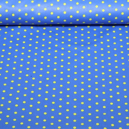 Coton enduit - Pois Bleu