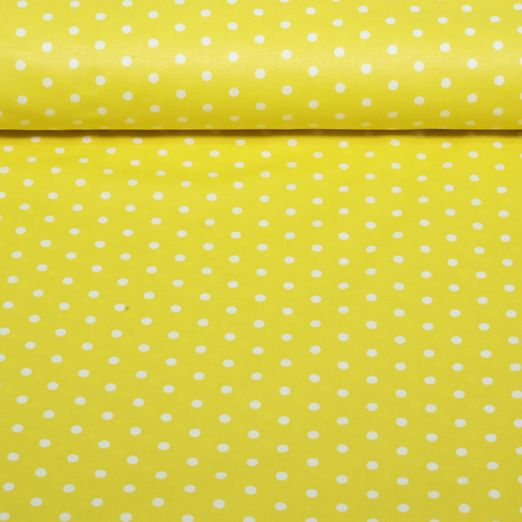 Coton enduit - Pois Jaune