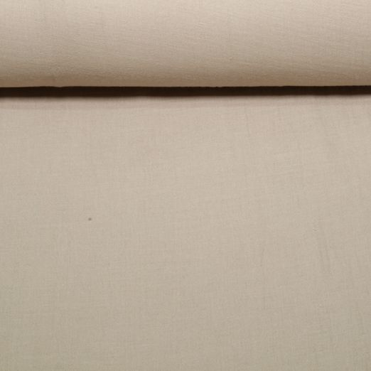 Leichter Baumwoll-Musselin Extrabreit - Uni Dunkelbeige 280 cm