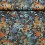Satin viscose - Digital fleurs noir