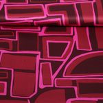 Satin de coton - Géométrique rouge bordeaux Satin de coton - Géométrique rouge bordeaux