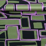Satin de coton - Géométrique noir Satin de coton - Géométrique noir