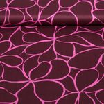 Coton Satin - Grandes fleurs rouge bordeaux Coton Satin - Grandes fleurs rouge bordeaux