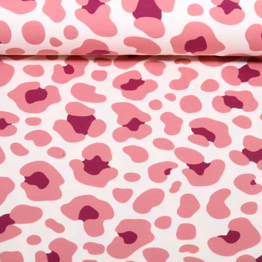 Jersey - Motif léopard Multicolore Ecru