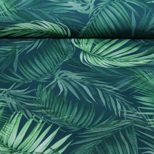 Tissu d'extérieur - Digital Hydrofuge Feuilles Vert foncé Tissu d'extérieur - Digital Hydrofuge Feuilles Vert foncé