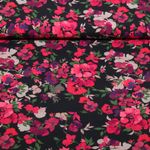 Viskose - Digital Rosenblüten Schwarz Ecovero™
