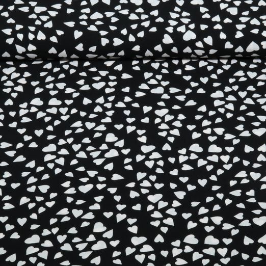 Viscose - coeurs Noir Ecovero™ Viscose - coeurs Noir Ecovero™