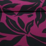 Tissu robes et blouses - Stretch Feuilles Myrtille Tissu robes et blouses - Stretch Feuilles Myrtille