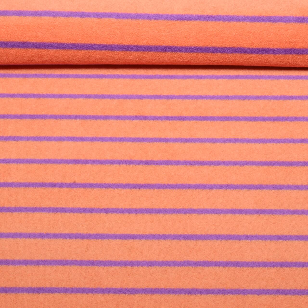 Eponge stretch - rayures Orange Violet Teint au fil-0 Eponge stretch - rayures Orange Violet Teint au fil-0