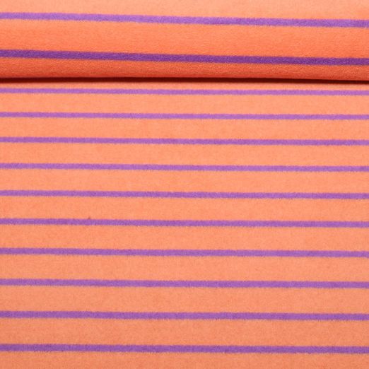 Eponge stretch - rayures Orange Violet Teint au fil Eponge stretch - rayures Orange Violet Teint au fil