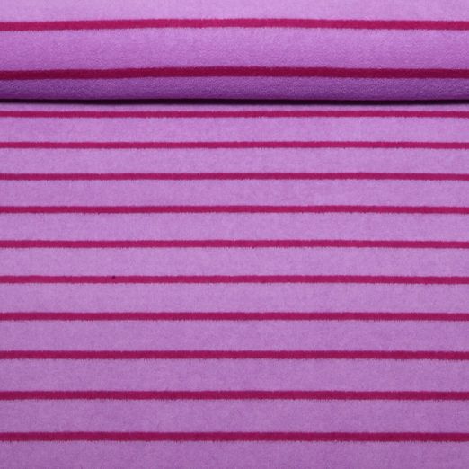 Eponge stretch - Rayures Rose Fuchsia Teinté au fil