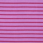 Stretch-frotee – raidallinen, vaaleanpunainen ja fuksia, langavärjätty