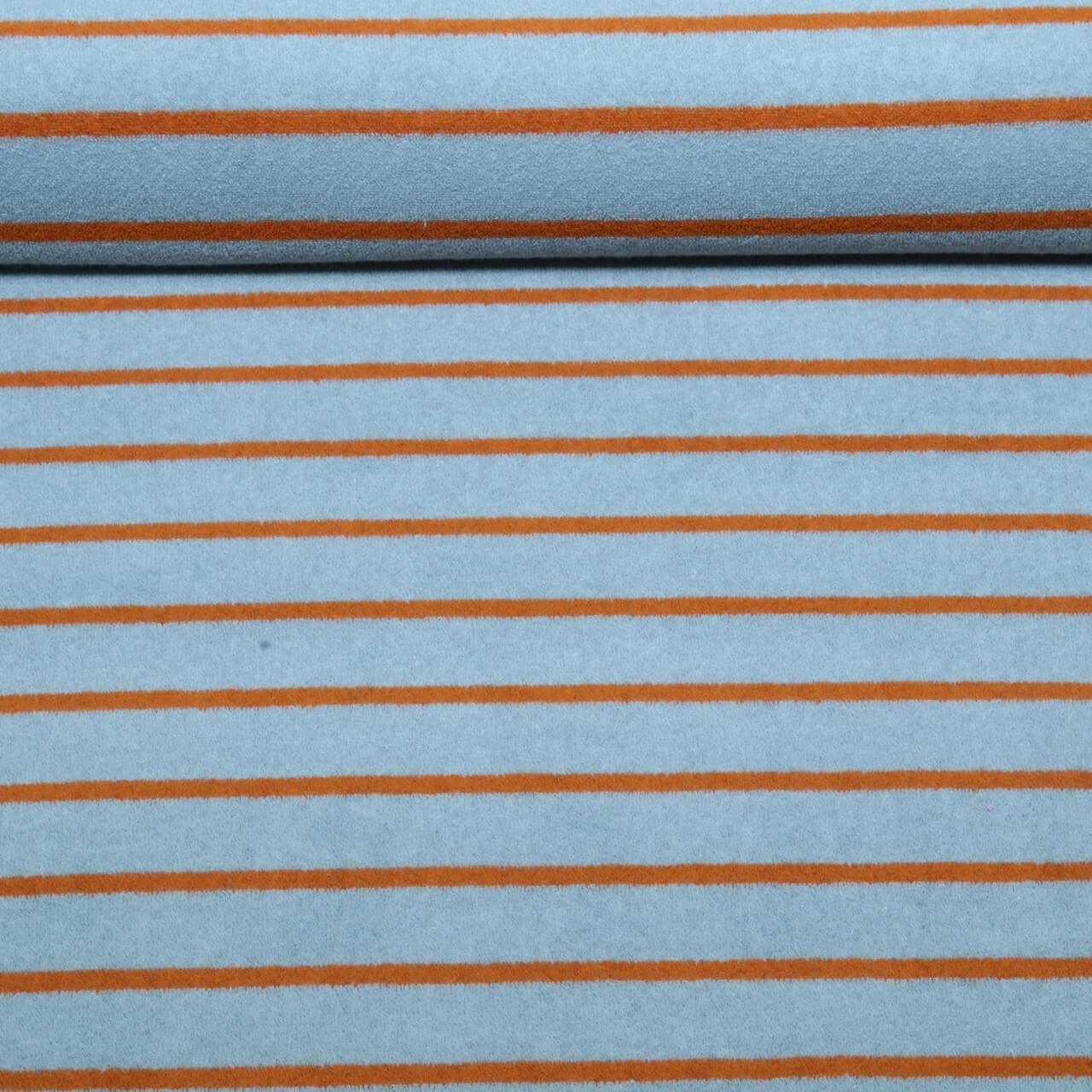 Eponge stretch - Rayures Bleu Marron Teint au fil-0 Eponge stretch - Rayures Bleu Marron Teint au fil-0