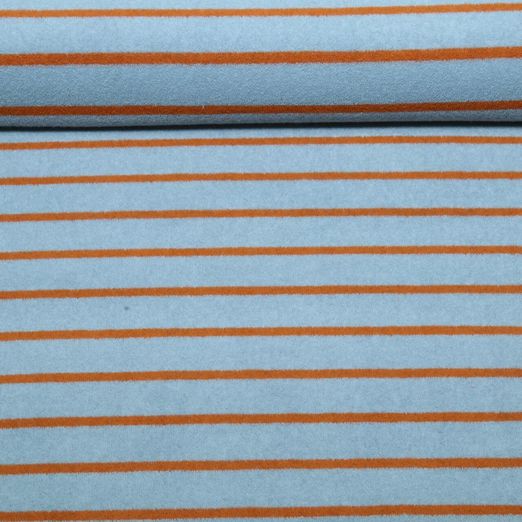 Eponge stretch - Rayures Bleu Marron Teint au fil Eponge stretch - Rayures Bleu Marron Teint au fil