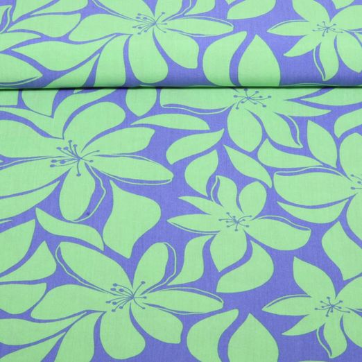 Viscose - Grandes fleurs Violet