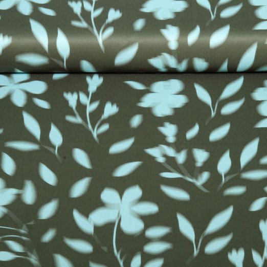 Satin - fleurs numériques Vert