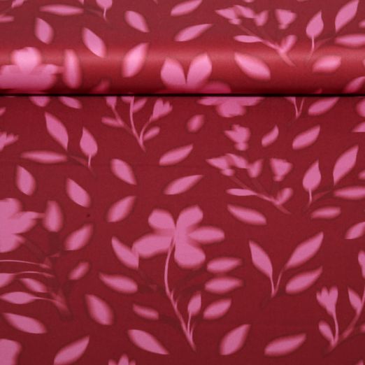 Satin - fleurs numériques Bordeaux Satin - fleurs numériques Bordeaux
