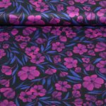 Satin de coton - fleurs digitales Fuchsia Satin de coton - fleurs digitales Fuchsia