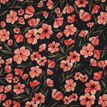 Cetim de algodão - flores digitais salmão Cetim de algodão - flores digitais salmão