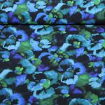 Viscose - fleurs numériques Bleu Ecovero™
