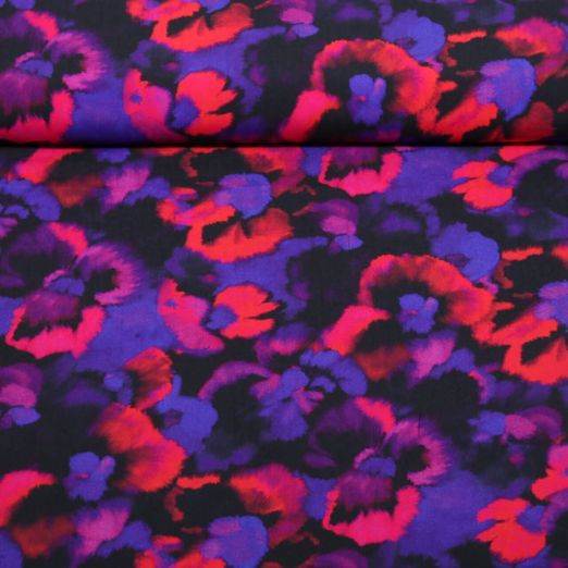Viscose - fleurs numériques Violet Ecovero™