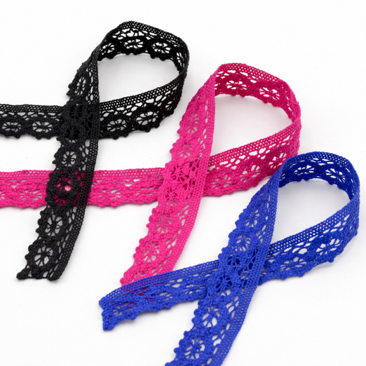 Ruban dentelle coton 30mm - au mètre Ruban dentelle coton 30mm - au mètre
