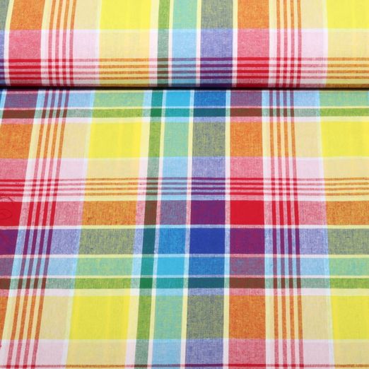 Coton tissé - Carreaux Madras Multicolore Teints au fil
