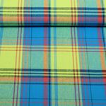 Coton tissé - Carreaux Madras Turquoise Teints au fil
