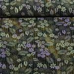 Viscose - Batik fait main fleurs Kaki Viscose - Batik fait main fleurs Kaki