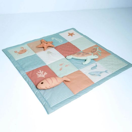 Panneau de coton - Qjutie & the Qjutest Tapis d'éveil Bleu Multicolore Panneau de coton - Qjutie & the Qjutest Tapis d'éveil Bleu Multicolore