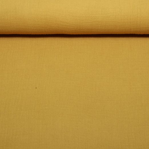 Gaze de coton bio - ocre foncé