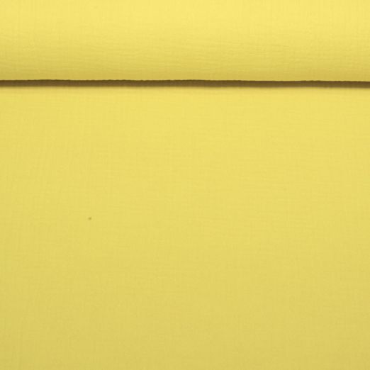 Gaze de coton bio - jaune banane